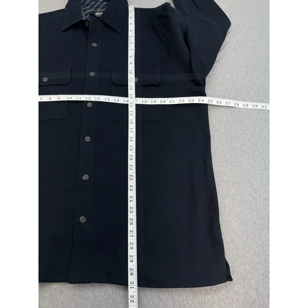 Levis Shirt Jacket Men Medium Black 100%‎ Cotton Long Sleeve Button Up